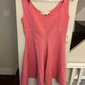 Marni Coral Pink Sleeveless Mini Dress